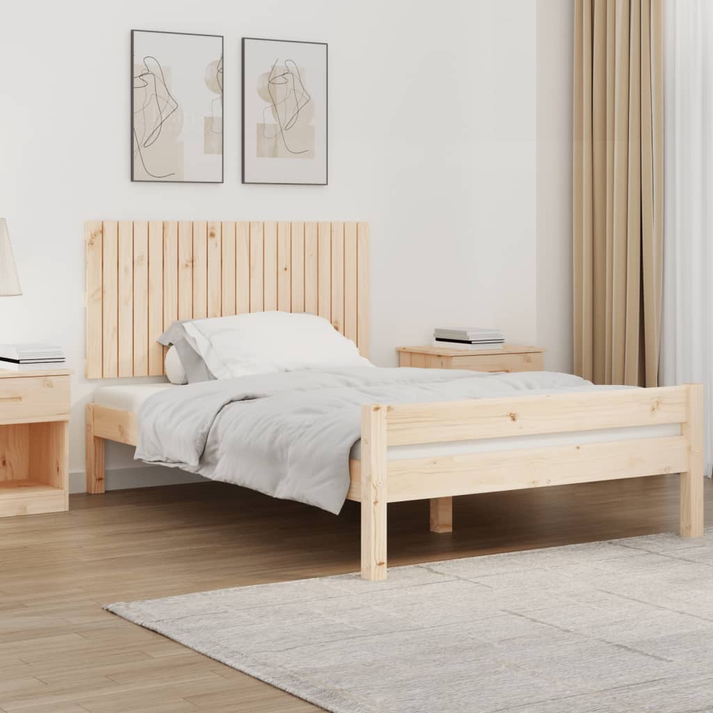 Sängynpääty seinälle 127,5x3x60 cm täysi mänty