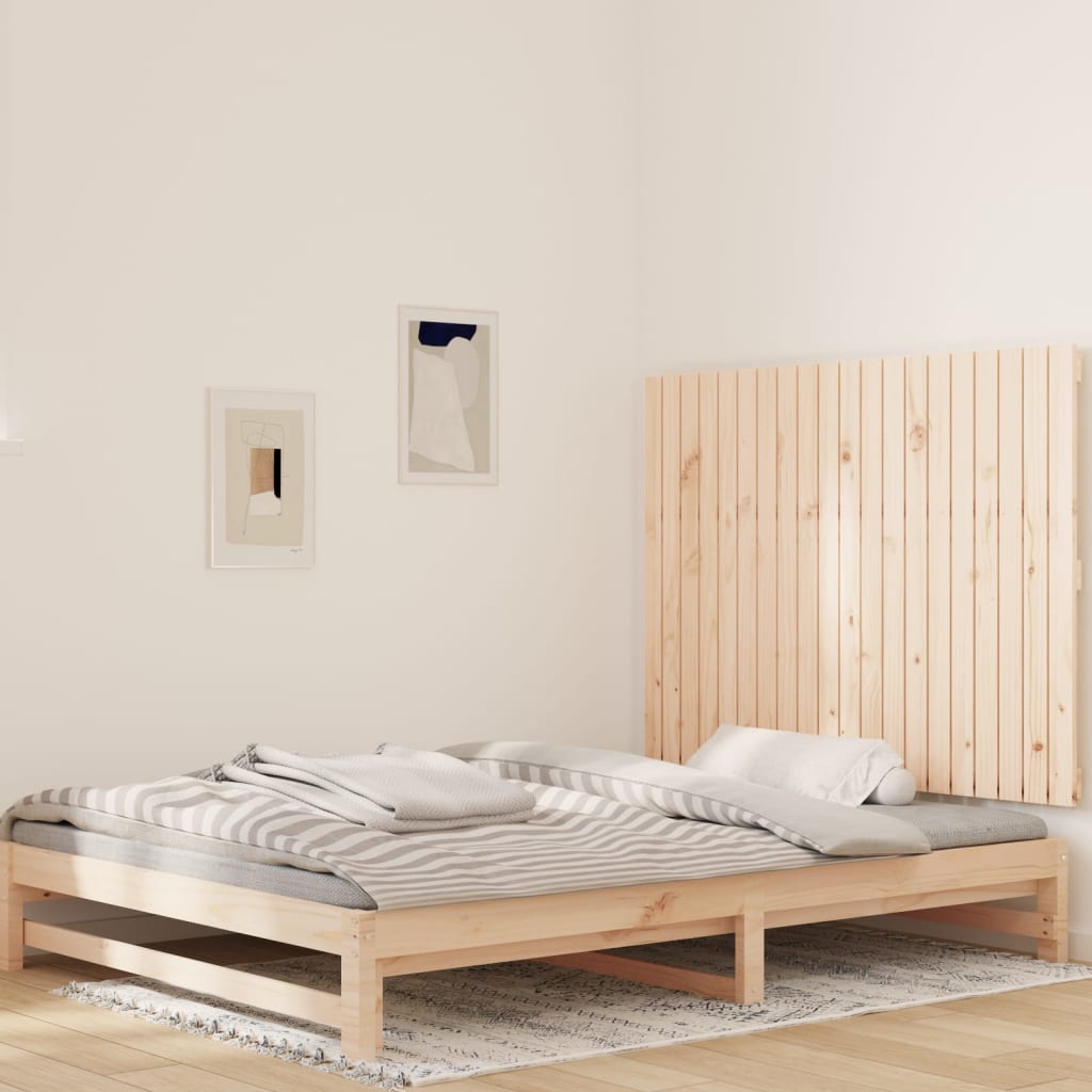 Sängynpääty seinälle 127,5x3x90 cm täysi mänty