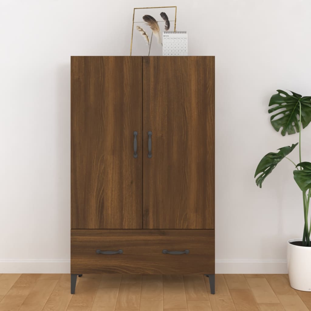 Kaappi ruskea tammi 70x31x115 cm tekninen puu