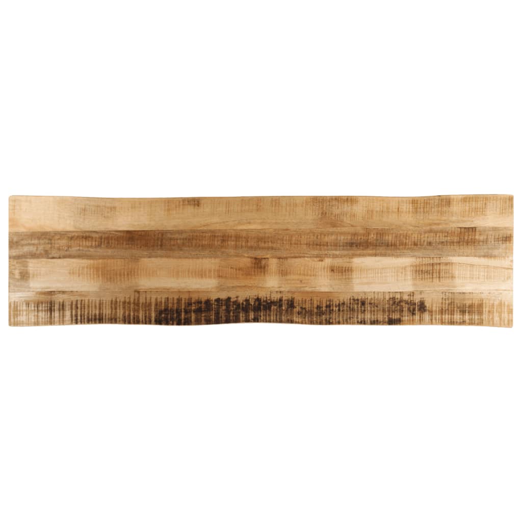 Pöytälevy elävä reuna 180x40x2,5 cm täysi karkea mangopuu