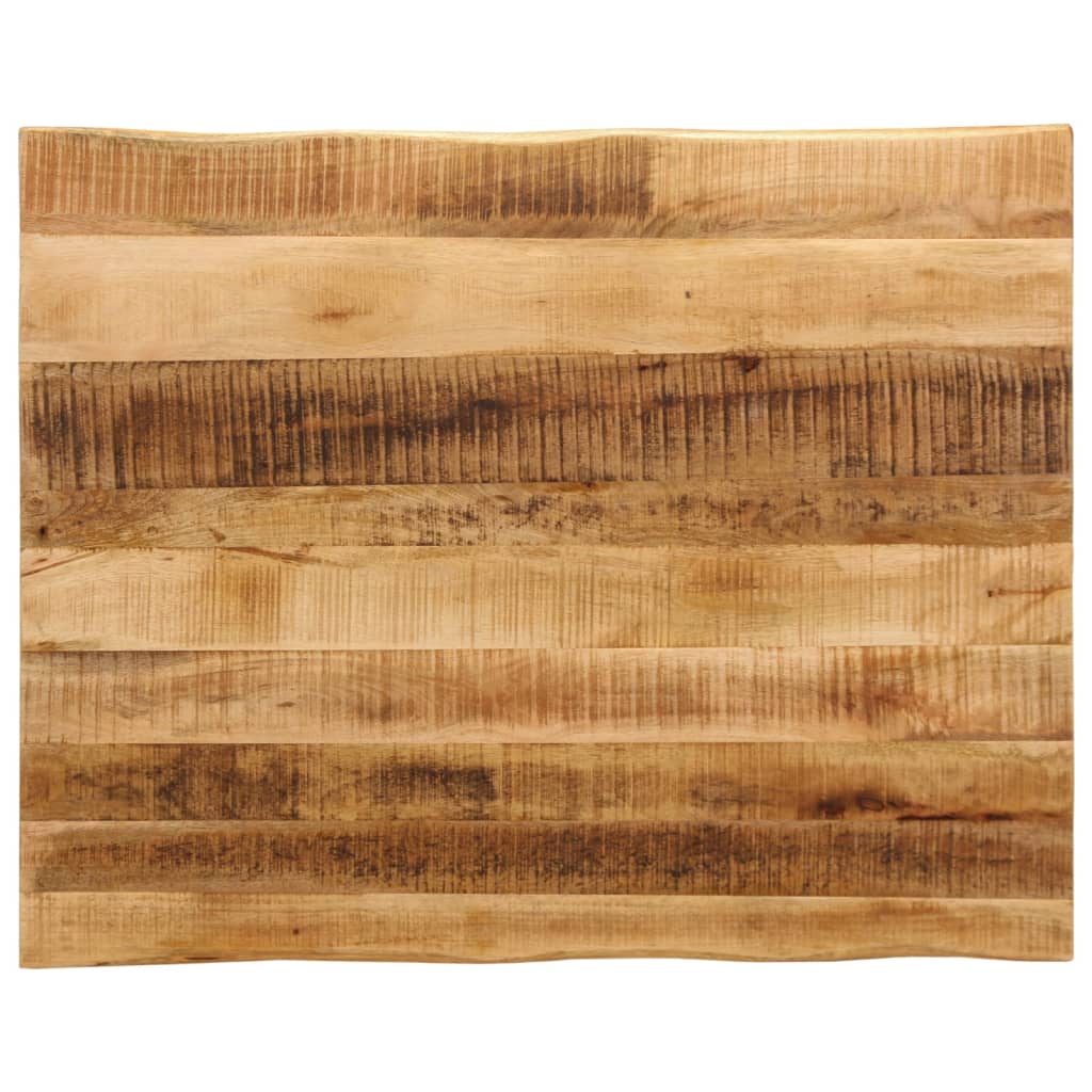 Pöytälevy elävä reuna 90x80x2,5 cm täysi karkea mangopuu