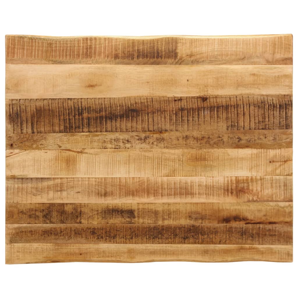 Pöytälevy elävä reuna 90x80x3,8 cm täysi karkea mangopuu