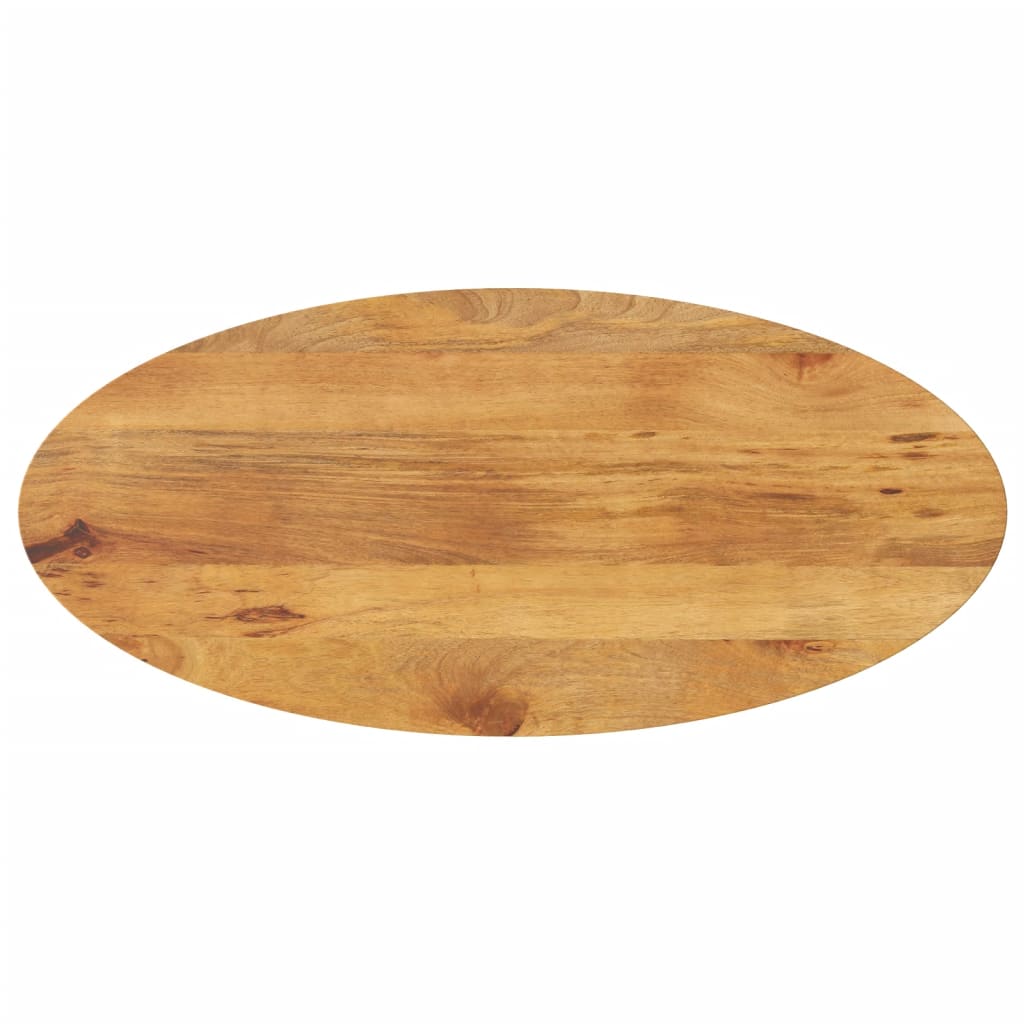 Pöytälevy 140x50x3,8 cm ovaali täysi mangopuu