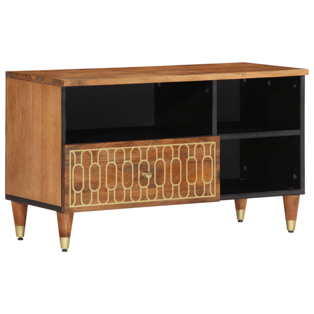 TV-taso 80x33x46 cm täysi mangopuu