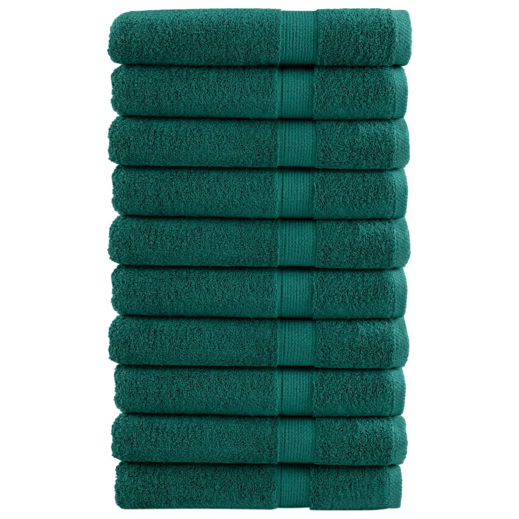 Premium Pyyhkeet SOLUND 10 kpl vihreä 80x200 cm 600 gsm