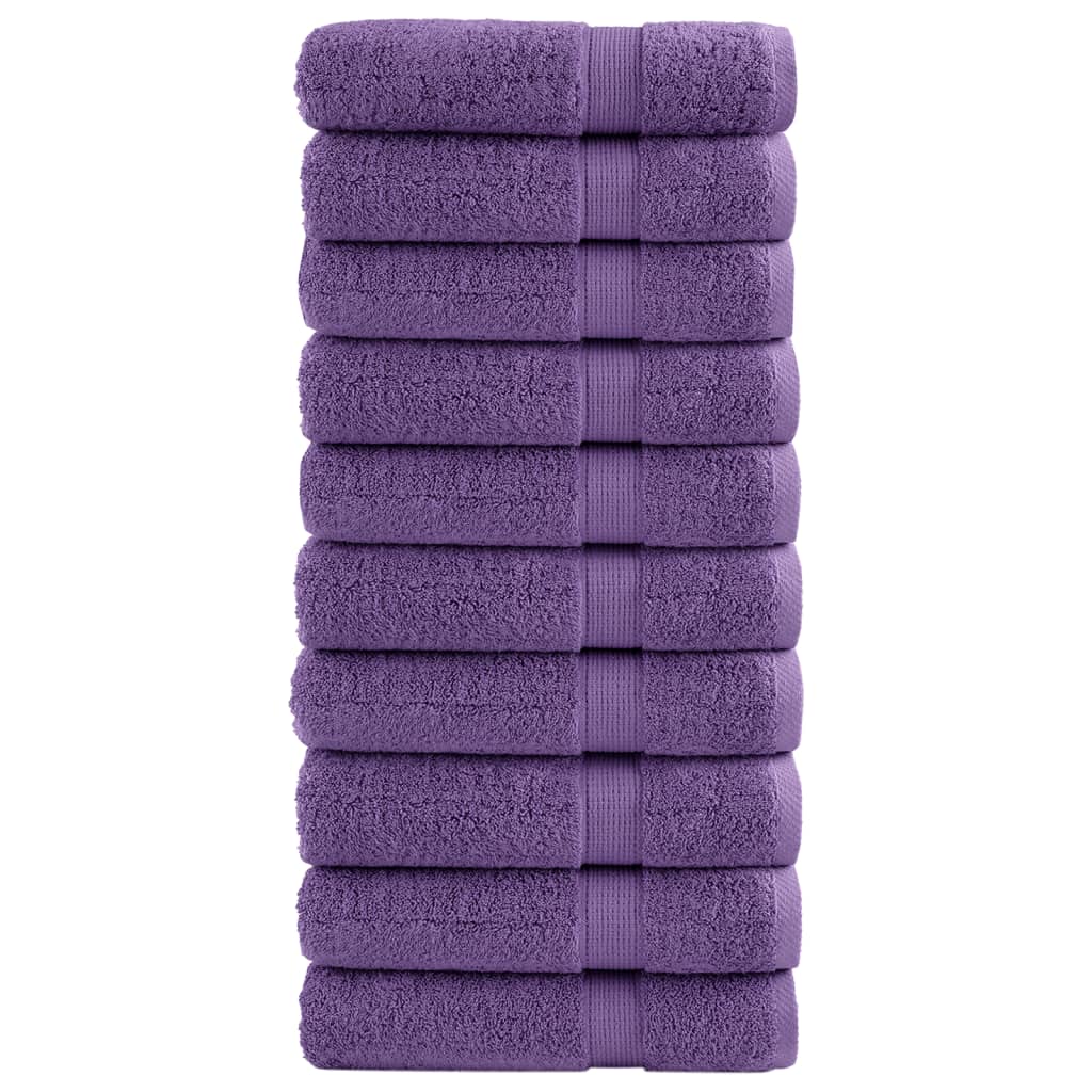 Premium Pyyhkeet SOLUND 10 kpl violetti 70x140 cm 600 gsm