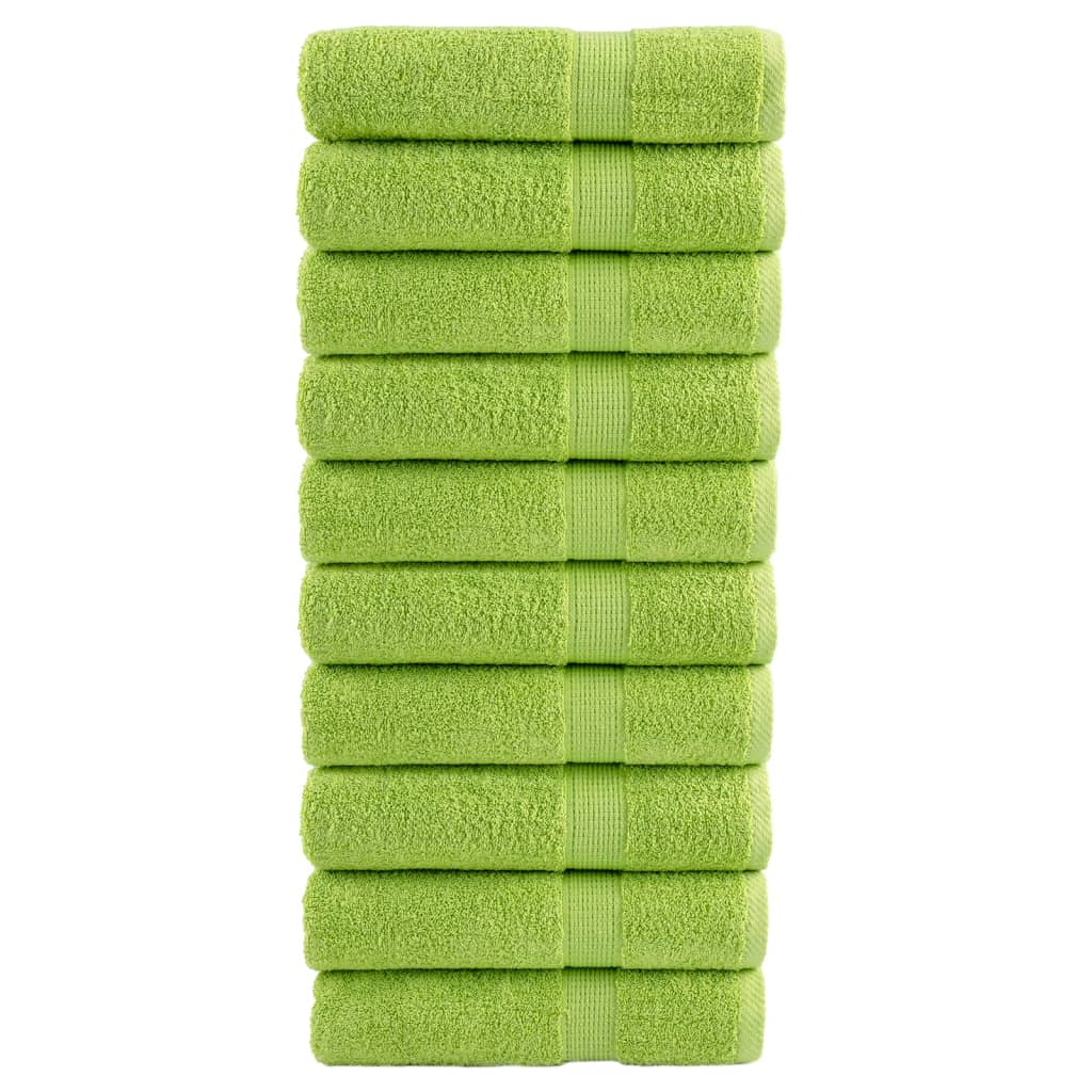 Premium Pyyhkeet SOLUND 10 kpl vihreä 70x140 cm 600 gsm