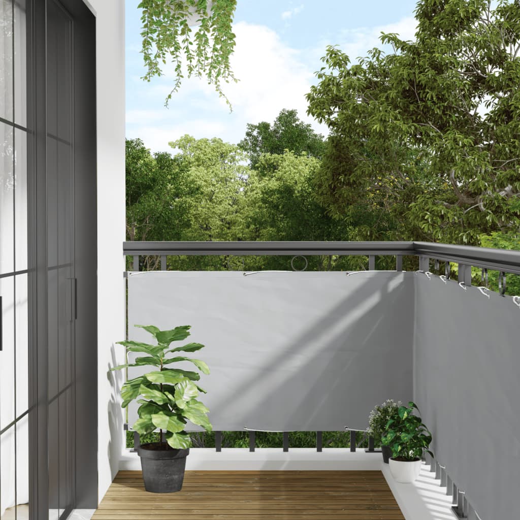 Parvekkeen yksityisyyssuoja harmaa 500x75 cm PVC