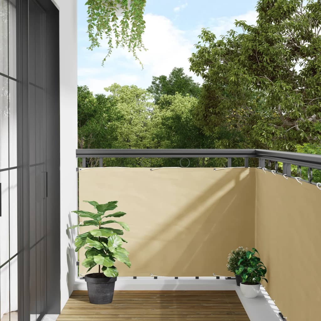 Parvekkeen yksityisyyssuoja kerma 300x90 cm PVC