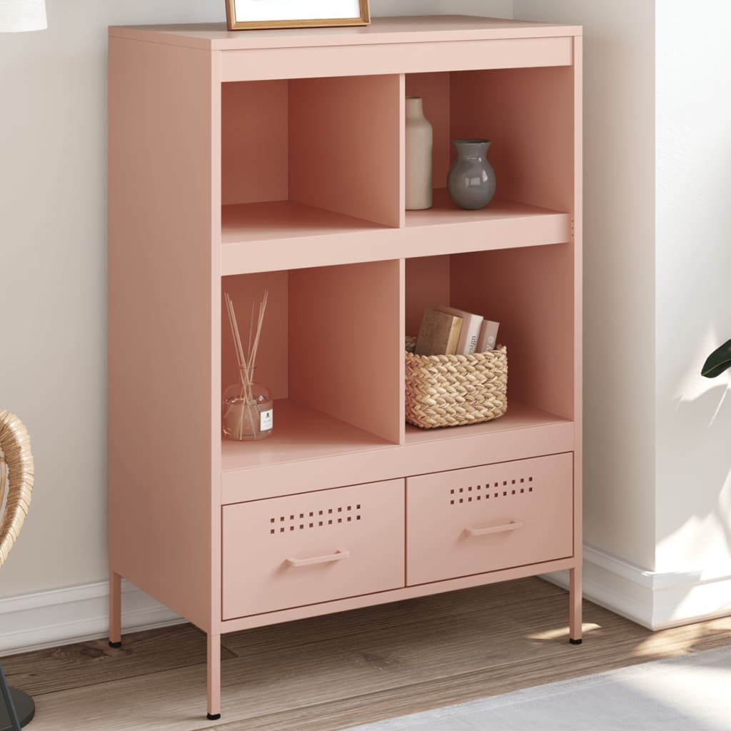 Kaappi pinkki 68x39x101,5 cm teräs