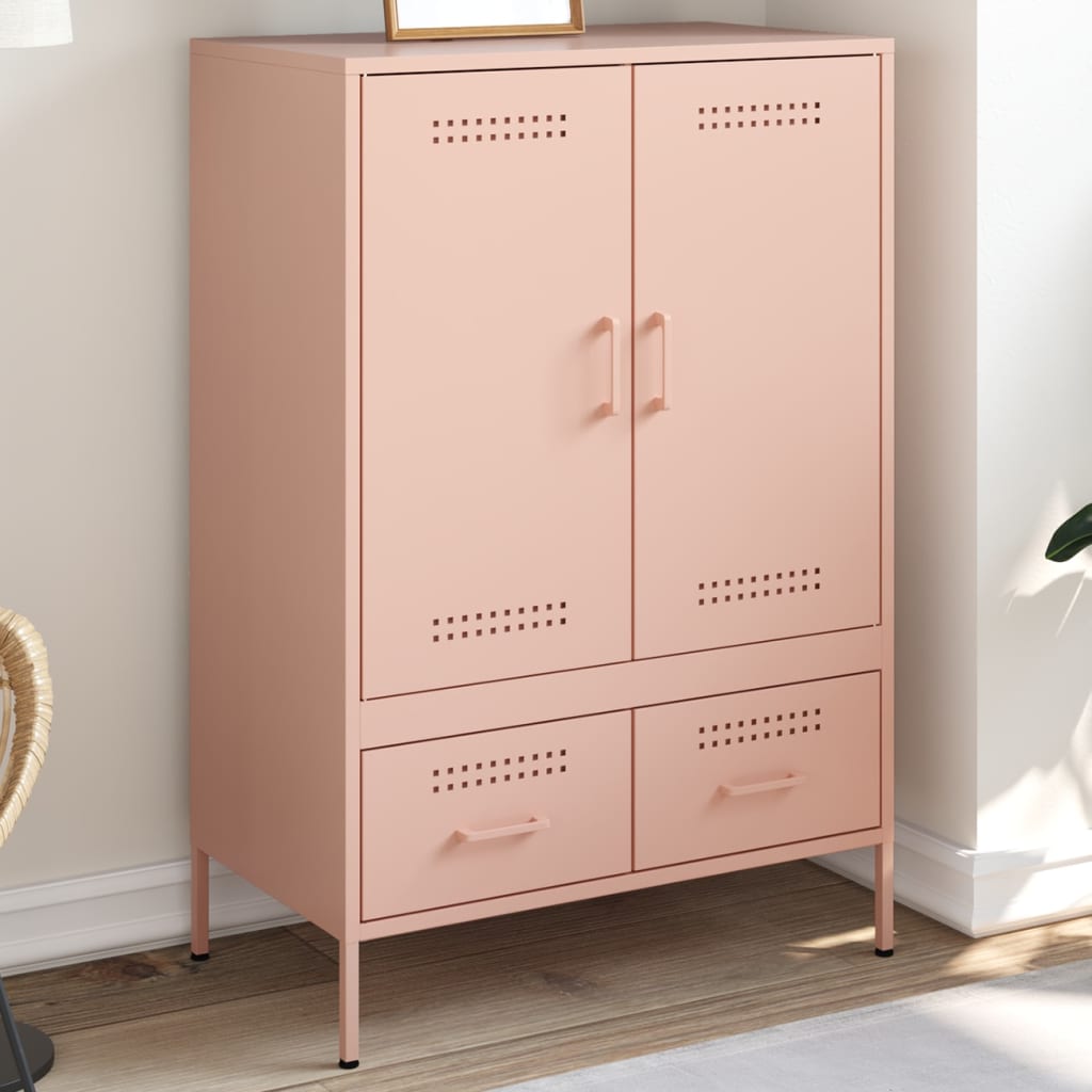 Kaappi pinkki 68x39x101,5 cm teräs