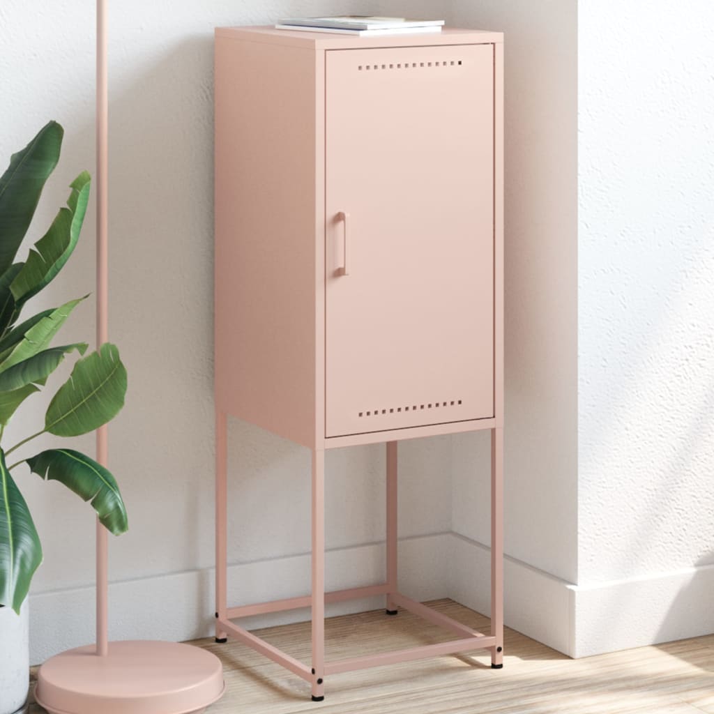 Kaappi pinkki 36x39x107 cm teräs