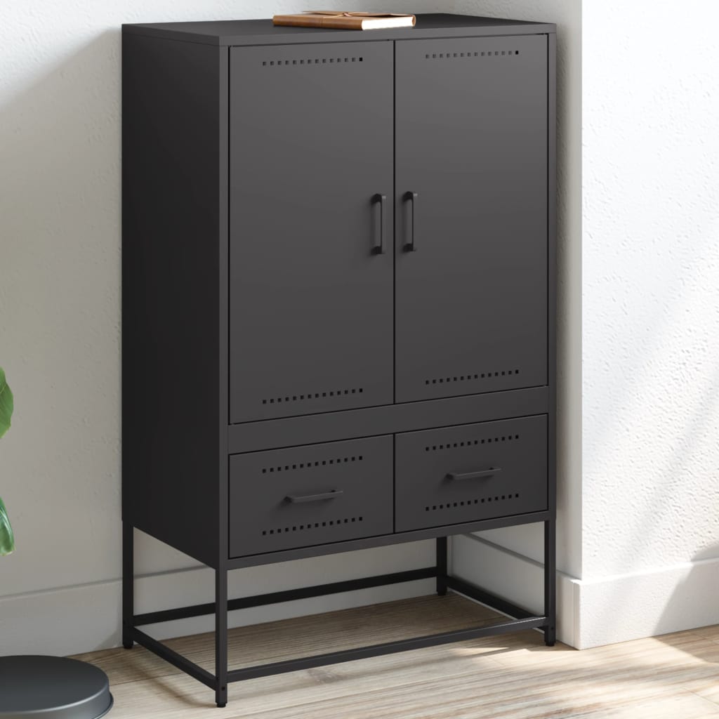 Kaappi musta 68x39x111,5 cm teräs