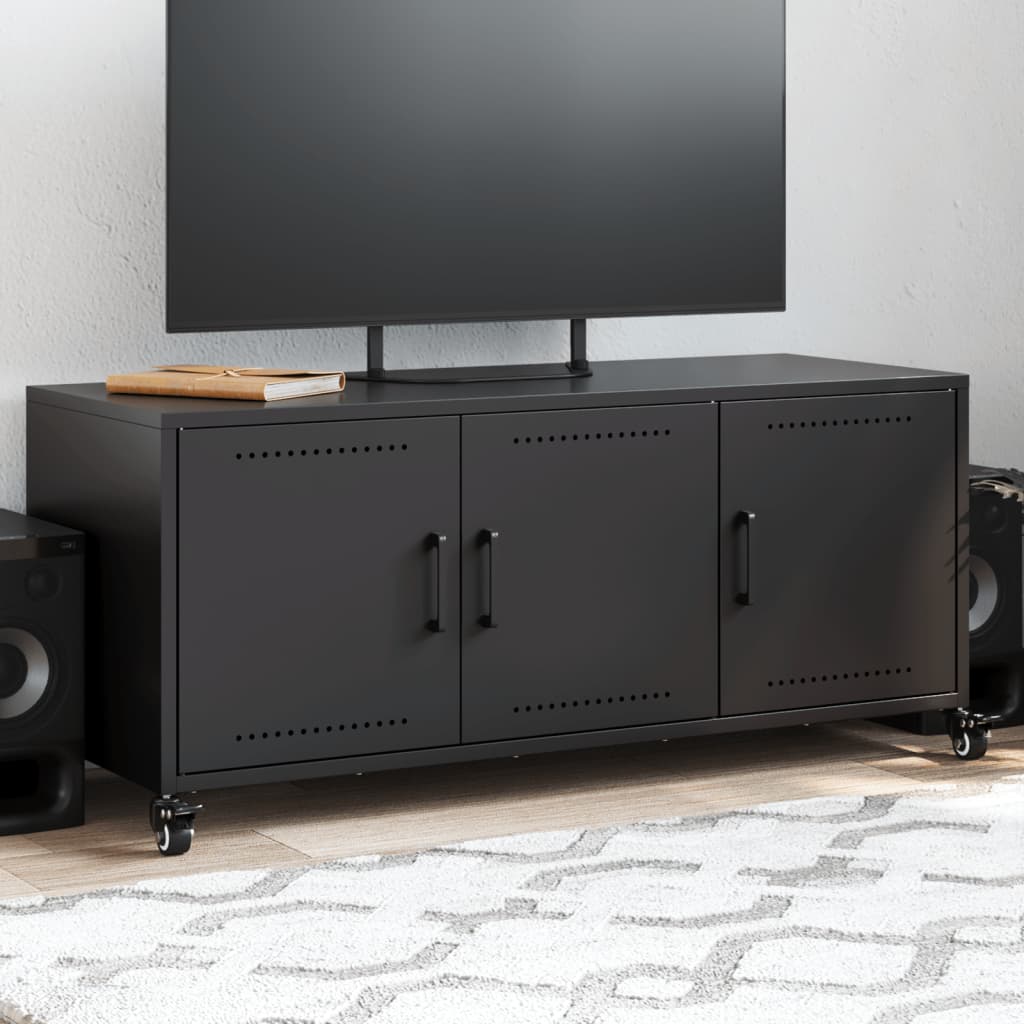 TV-taso musta 100,5x39x43,5 cm teräs