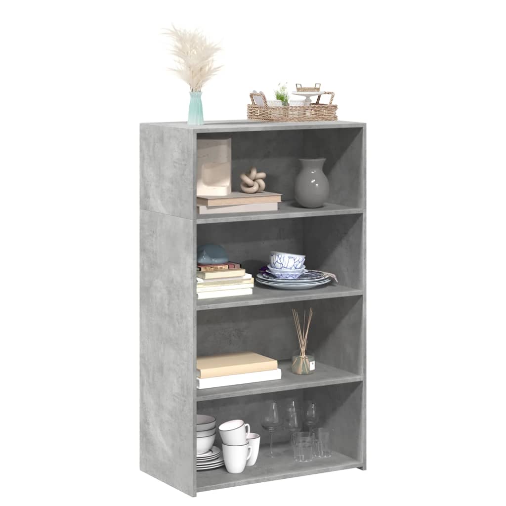 Kaappi betoninharmaa 70x41x124 cm tekninen puu