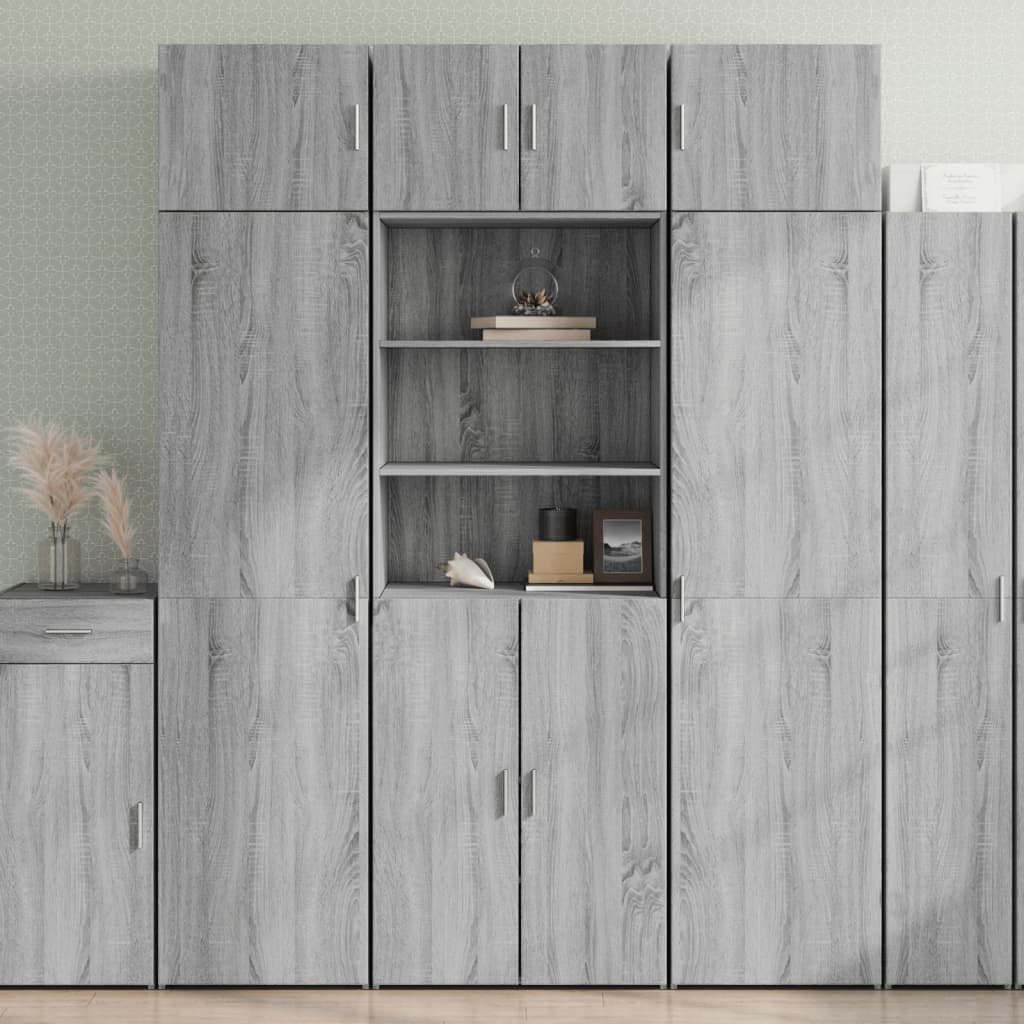 Kaappi harmaa Sonoma 70x42,5x185 cm tekninen puu