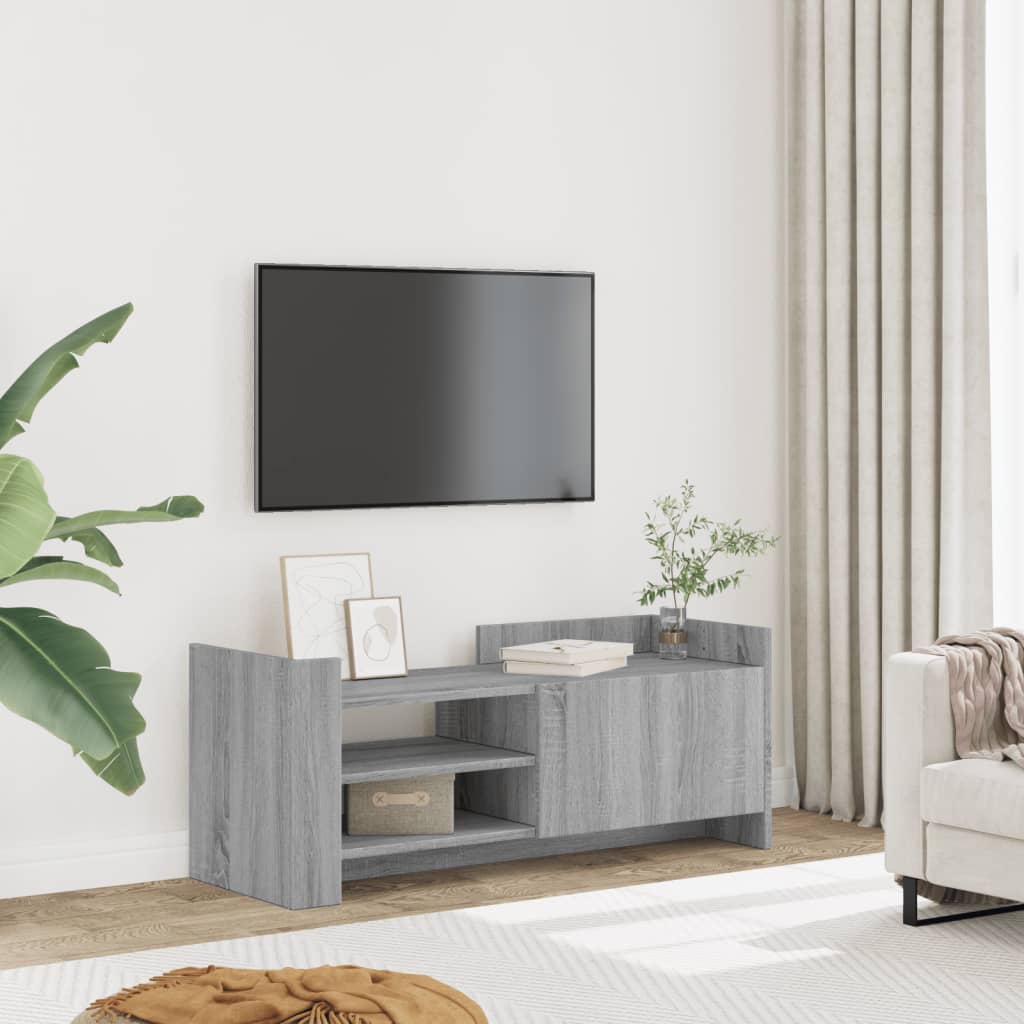 TV-taso harmaa Sonoma 100x35x40 cm tekninen puu