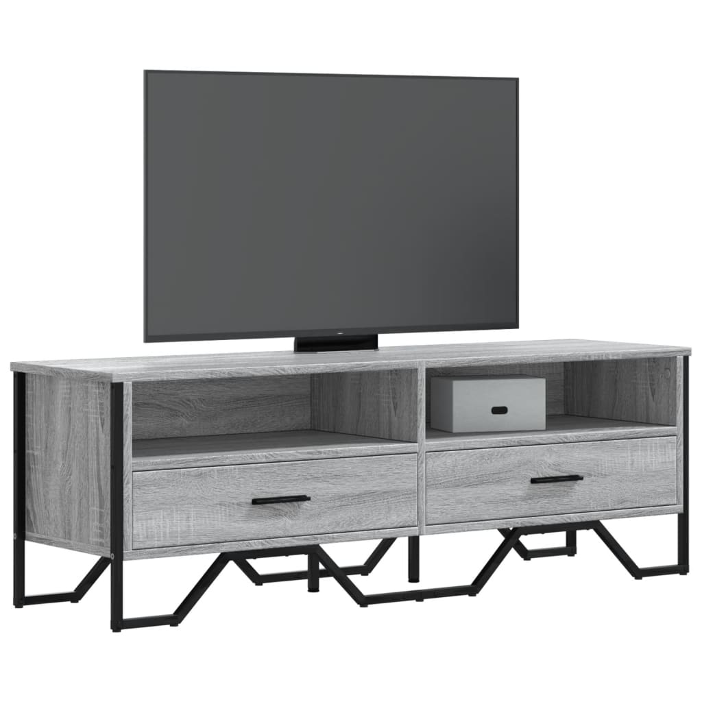 TV-taso harmaa Sonoma 122x34x41 cm tekninen puu