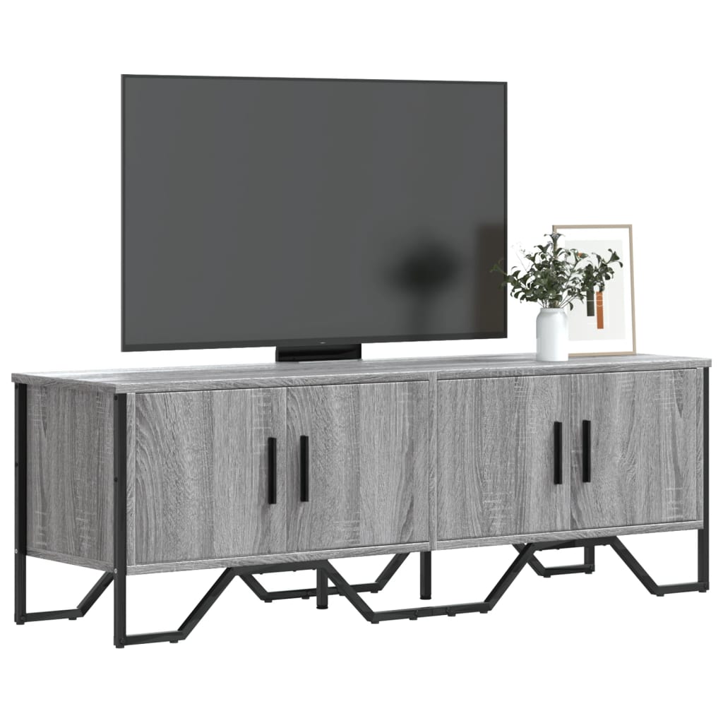 TV-taso harmaa Sonoma 122x34x41 cm tekninen puu