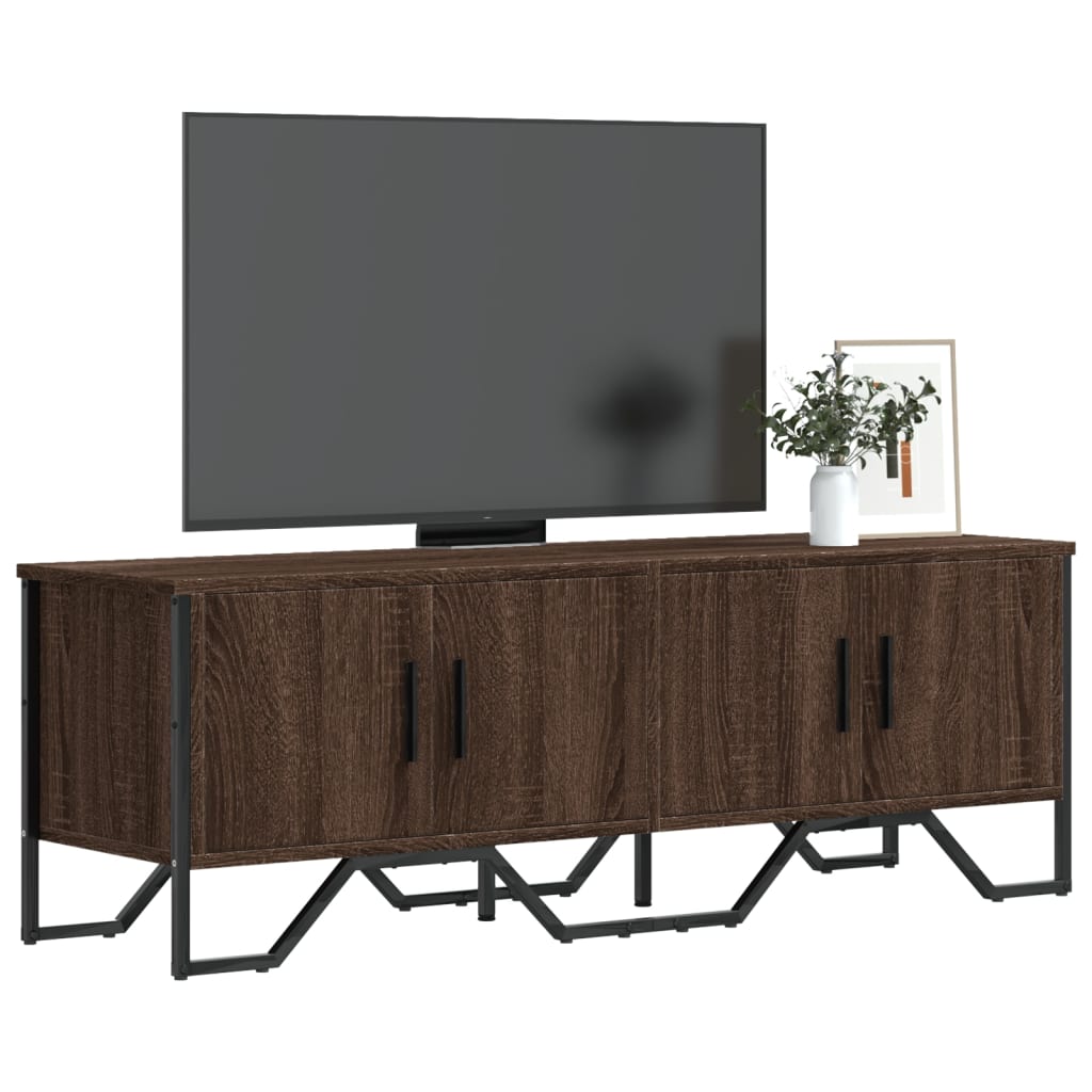 TV-taso ruskea tammi 122x34x41 cm tekninen puu