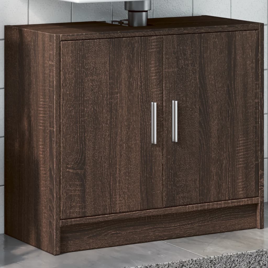 Pesuallaskaappi ruskea tammi 63x29x55 cm tekninen puu