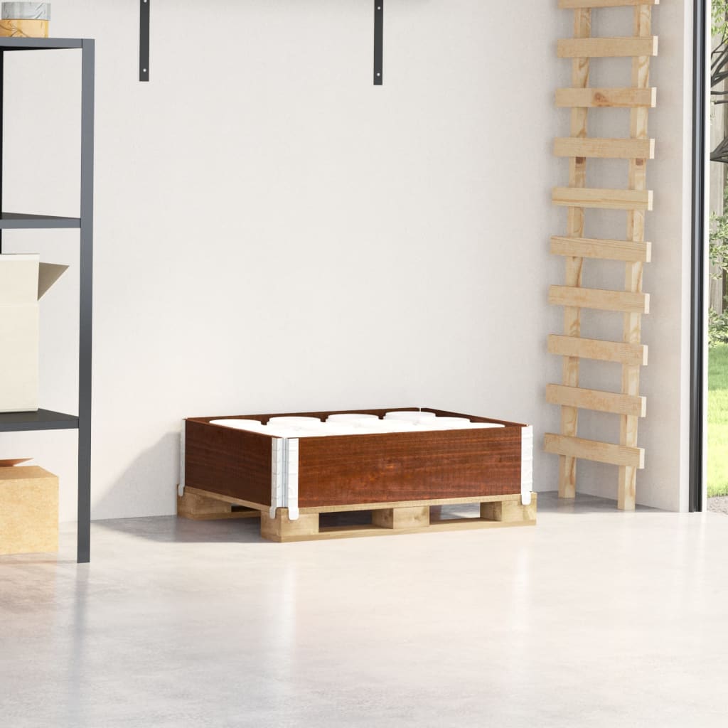 Kuormalavan reunus ruskea 80x60 cm täysi mänty