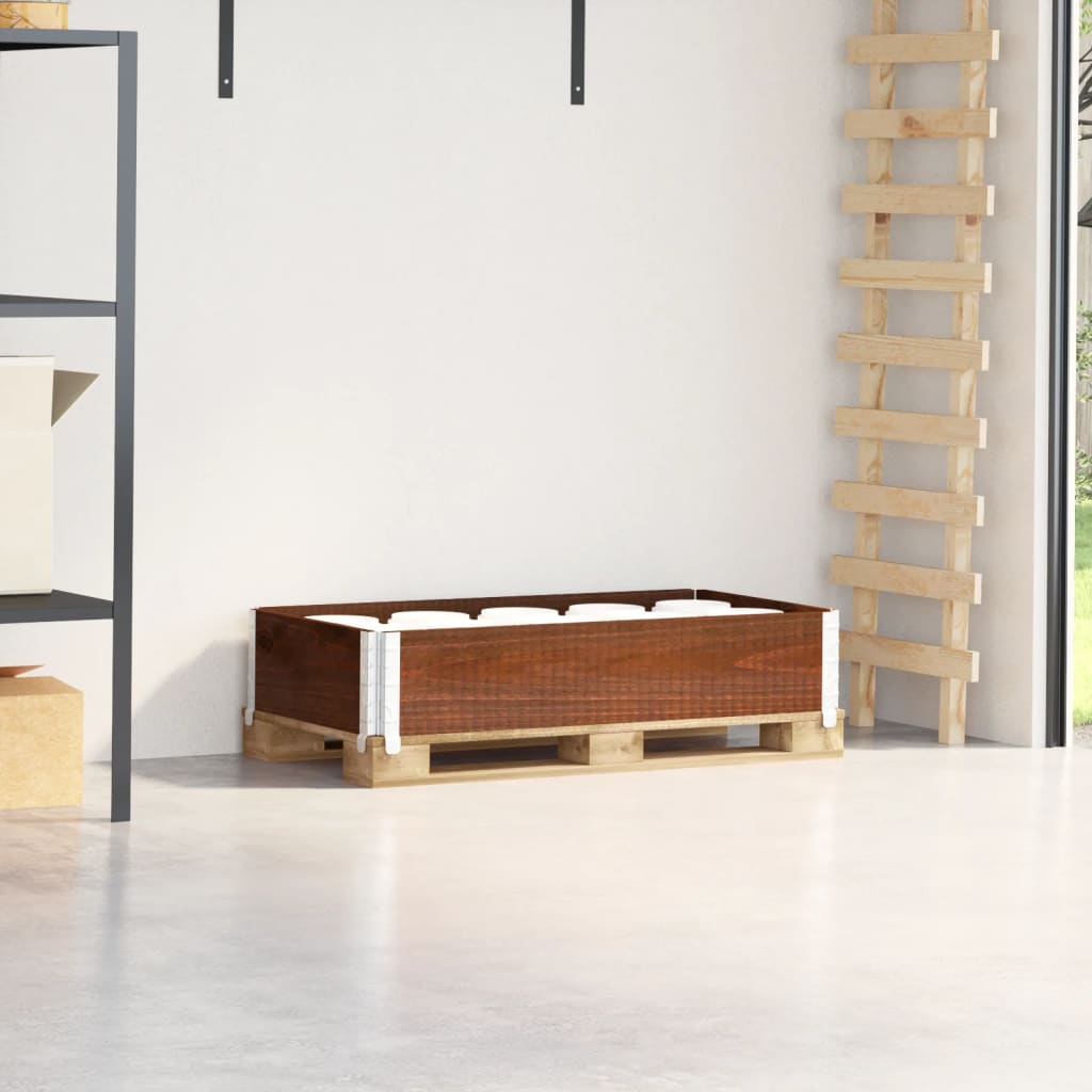 Kuormalavan reunus ruskea 100x50 cm täysi mänty