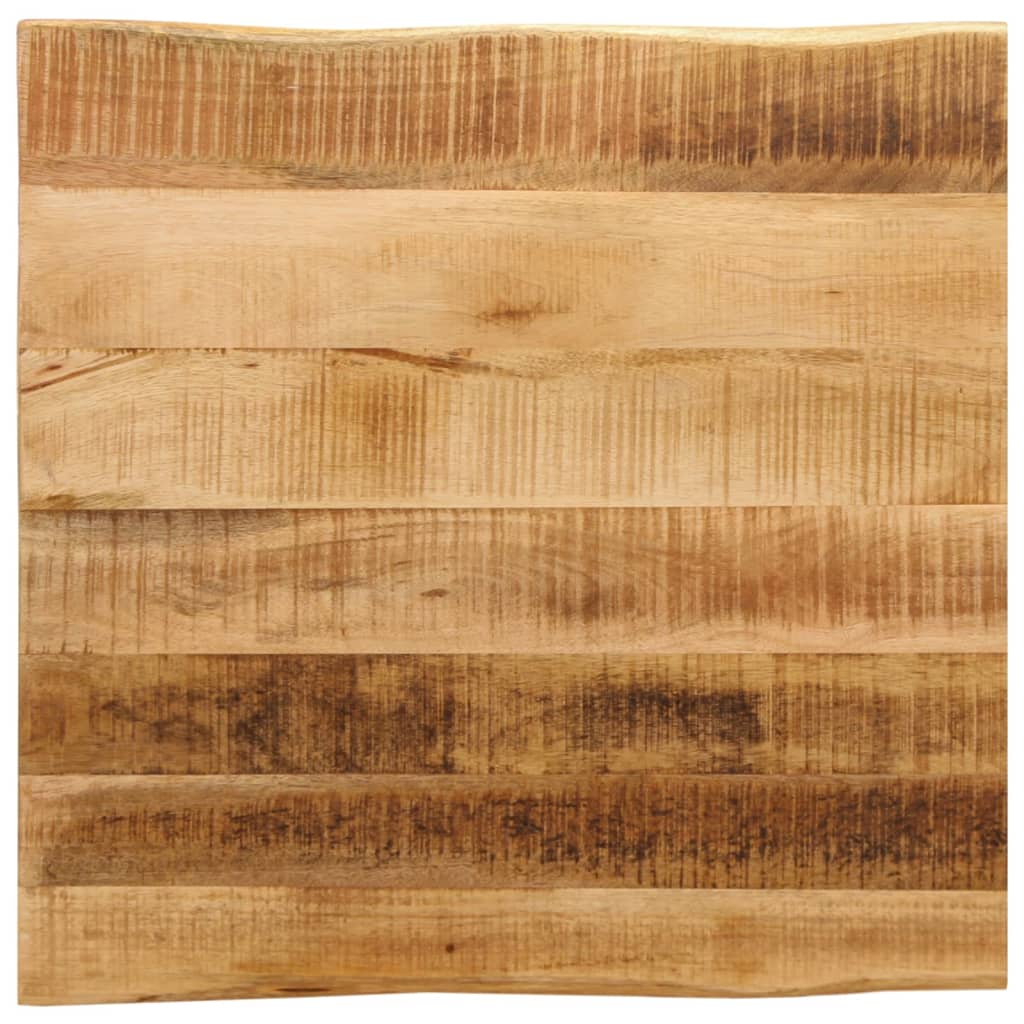 Pöytälevy elävä reuna 40x40x2,5 cm täysi karkea mangopuu
