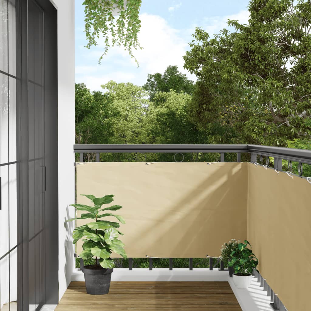 Parvekkeen yksityisyyssuoja kerma 300x75 cm PVC