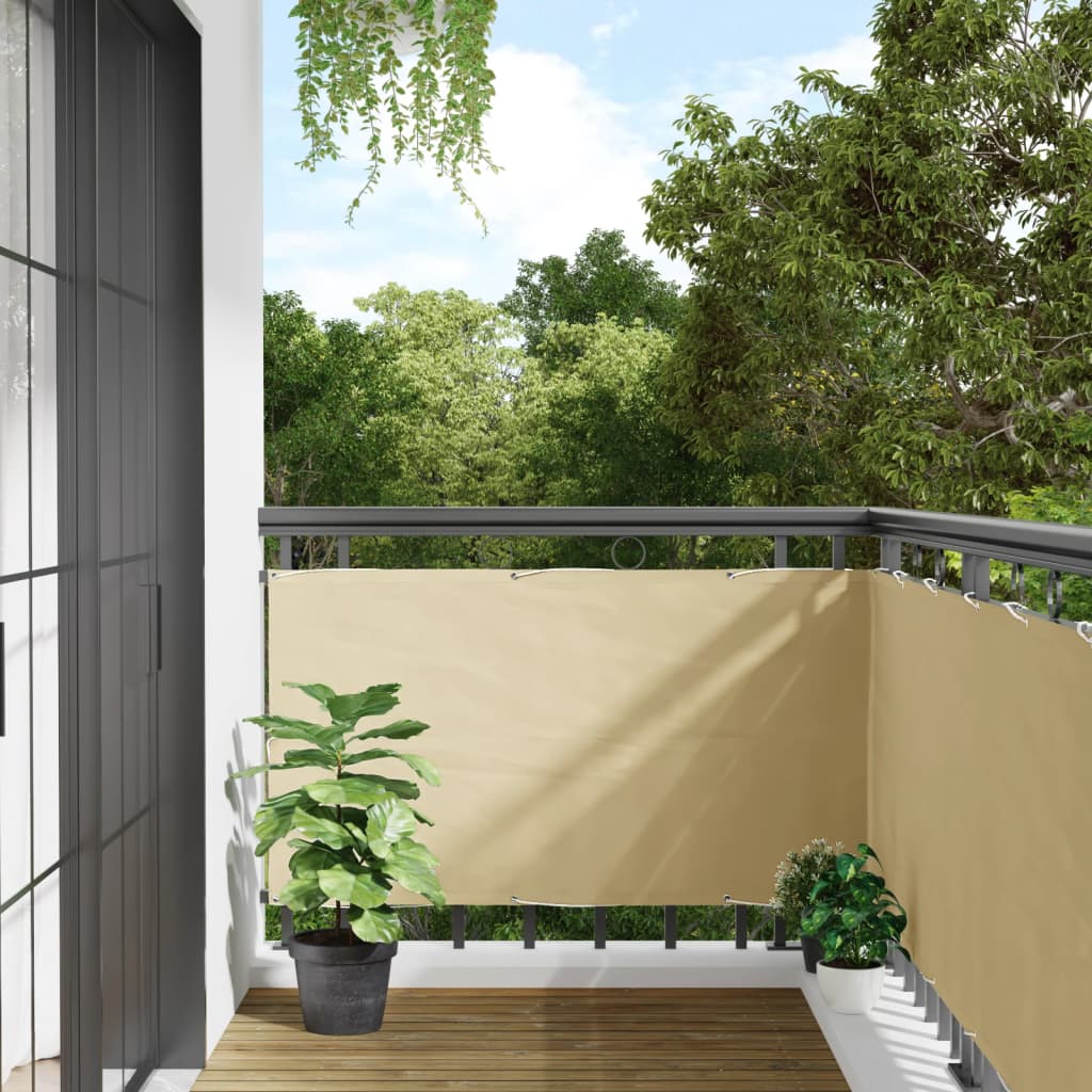 Parvekkeen yksityisyyssuoja kerma 800x75 cm PVC