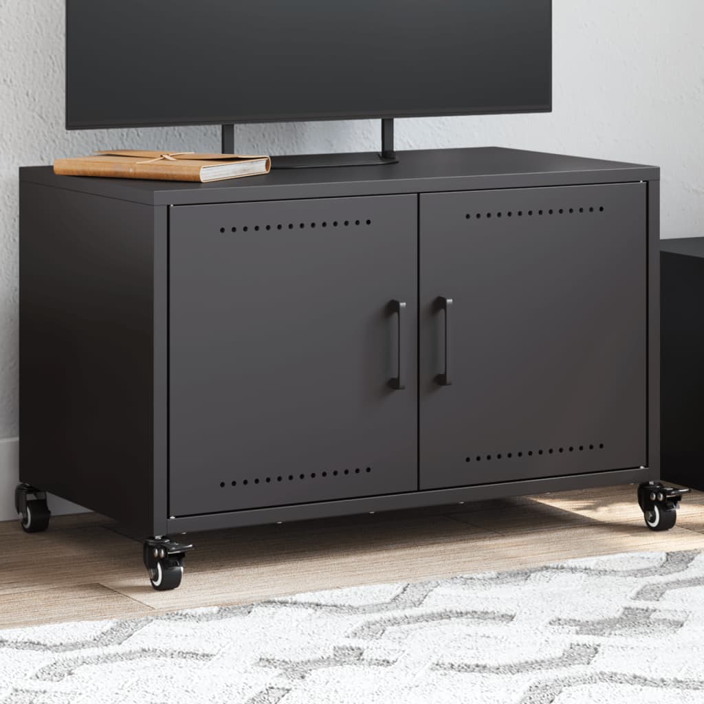 TV-taso musta 68x39x43,5 cm teräs