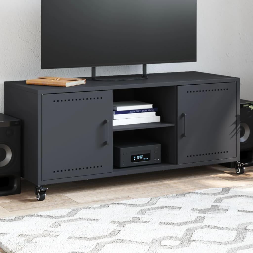 TV-taso antrasiitti 100,5x39x43,5 cm teräs