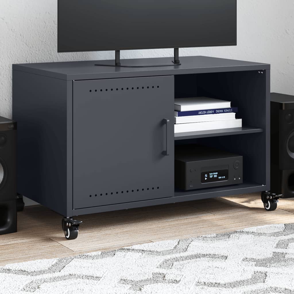 TV-taso antrasiitti 68x39x43,5 cm teräs