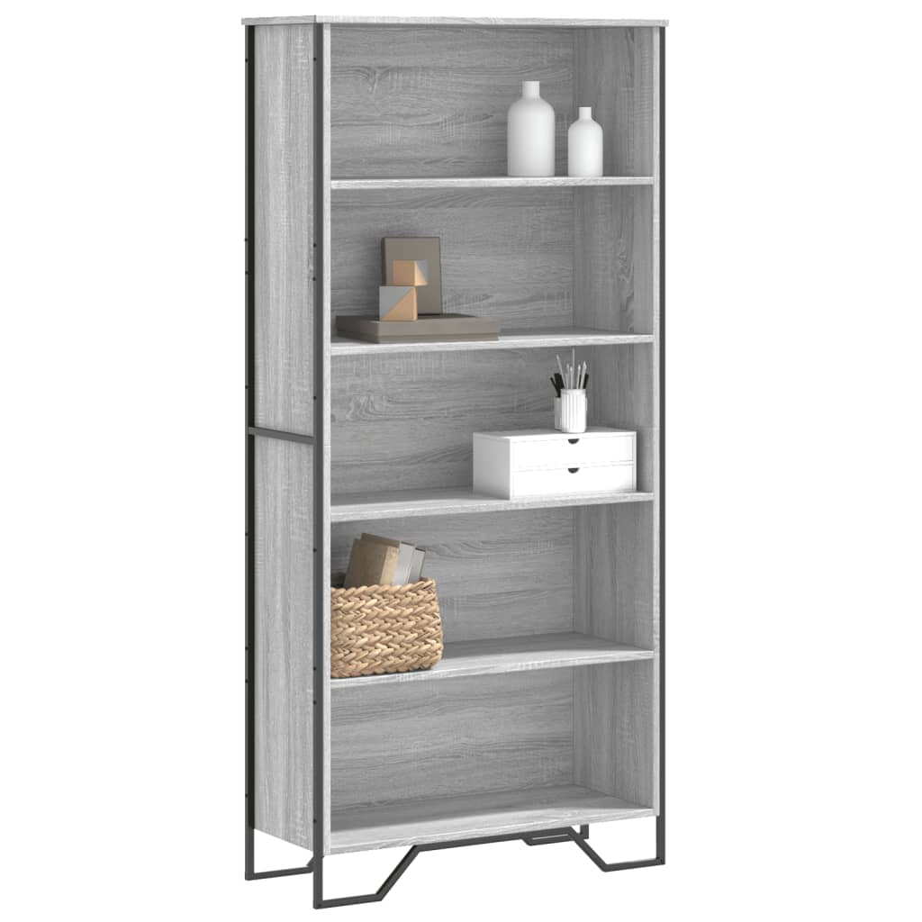 Kirjahylly harmaa Sonoma 80x31x169 cm tekninen puu