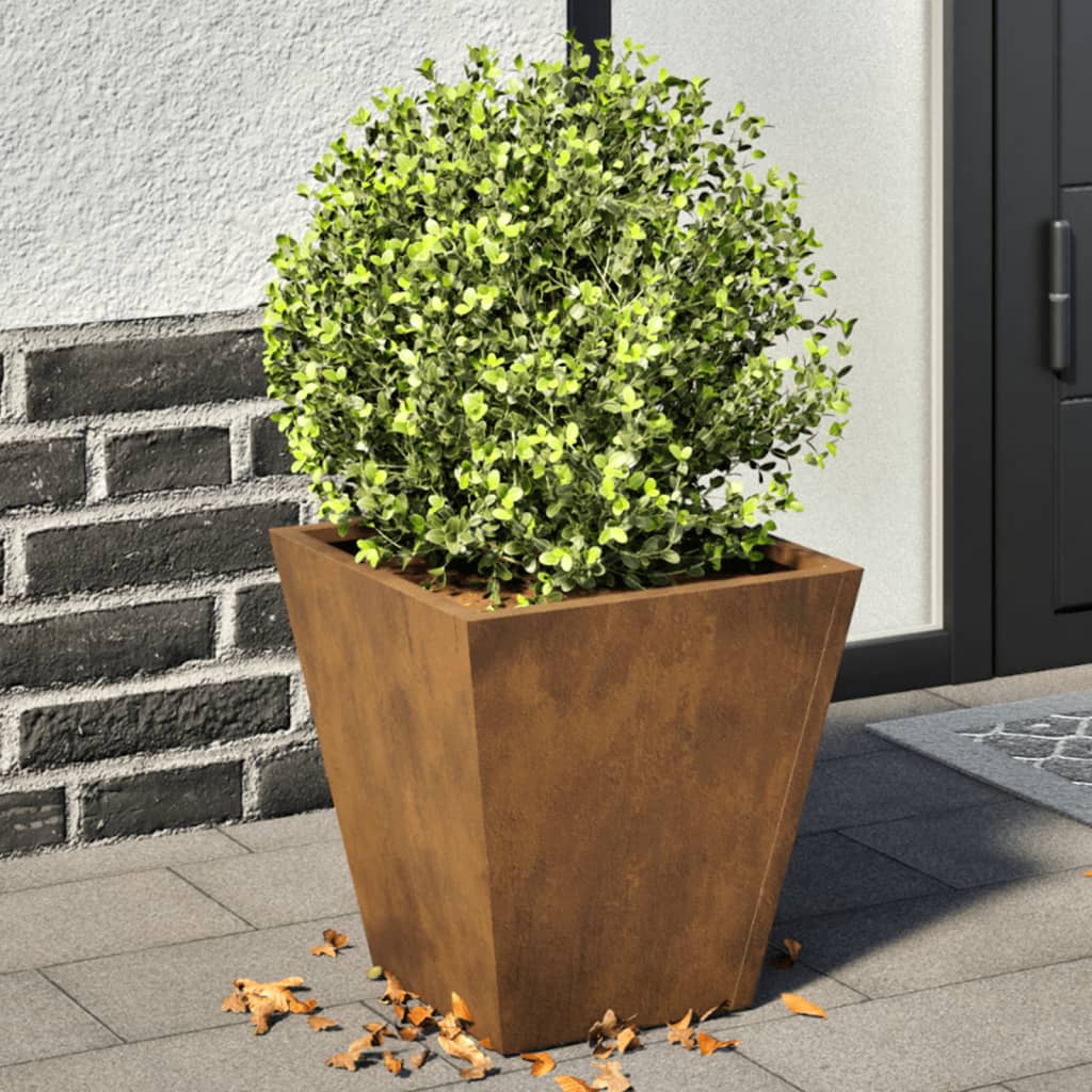 Puutarhakukkalaatikot 2 kpl 30x30x30 cm Säänkestävä teräs