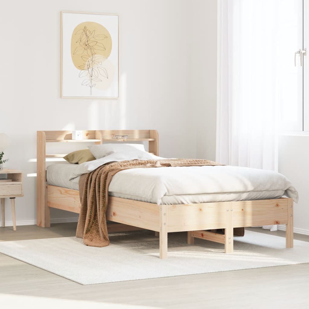 Sängynrunko ilman patjaa 75x190 cm täysi mänty