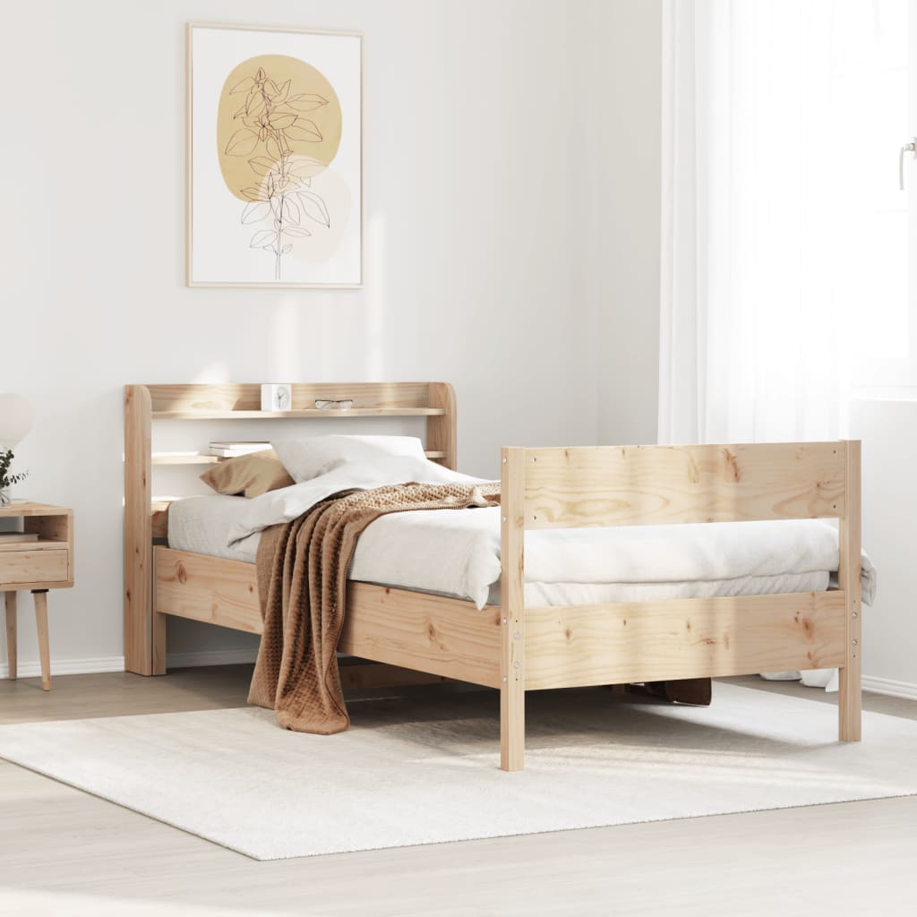 Sängynrunko ilman patjaa 75x190 cm täysi mänty