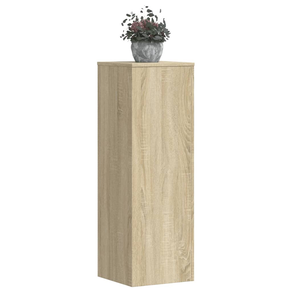 Kasvitelineet 2 kpl Sonoma-tammi 33x33x100 cm tekninen puu