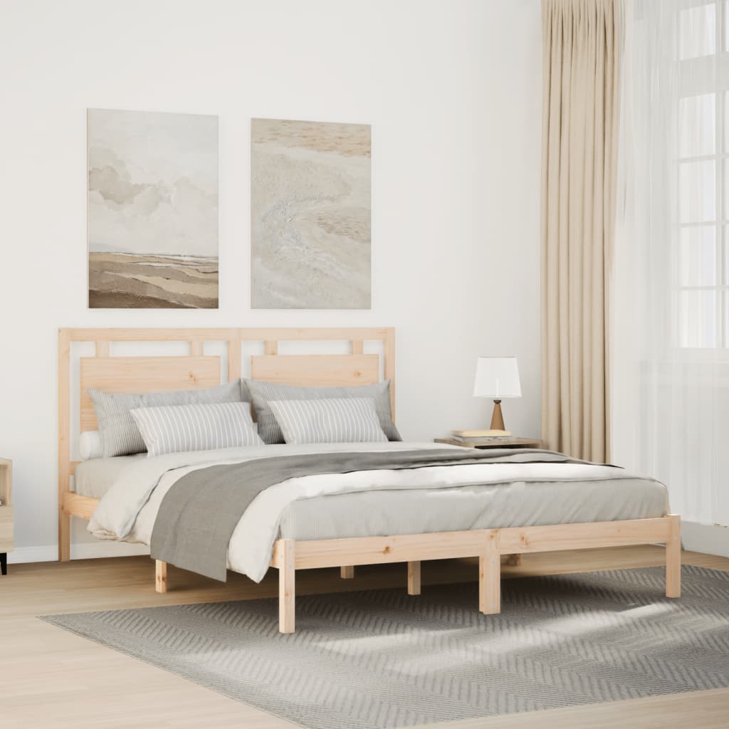 Sängynrunko erikoispitkä ilman patjaa 140x210 cm massiivipuu