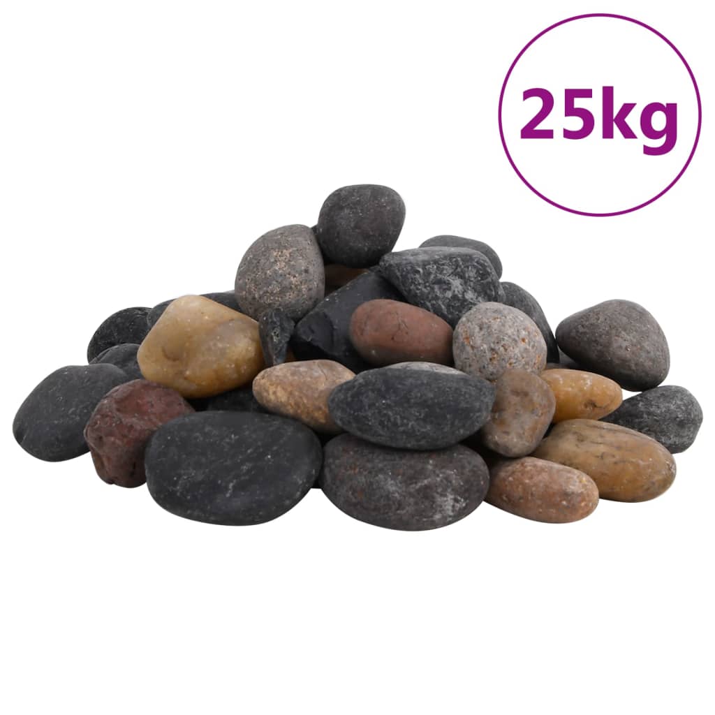 Kiillotetut kivet 25 kg monivärinen 5-8 cm