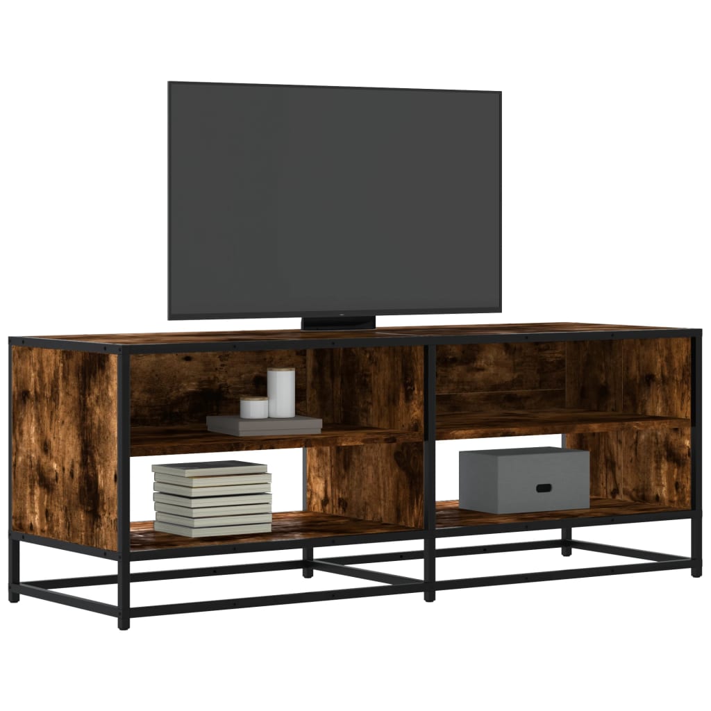 TV-taso savutammi 120,5x40x46 cm tekninen puu ja metalli
