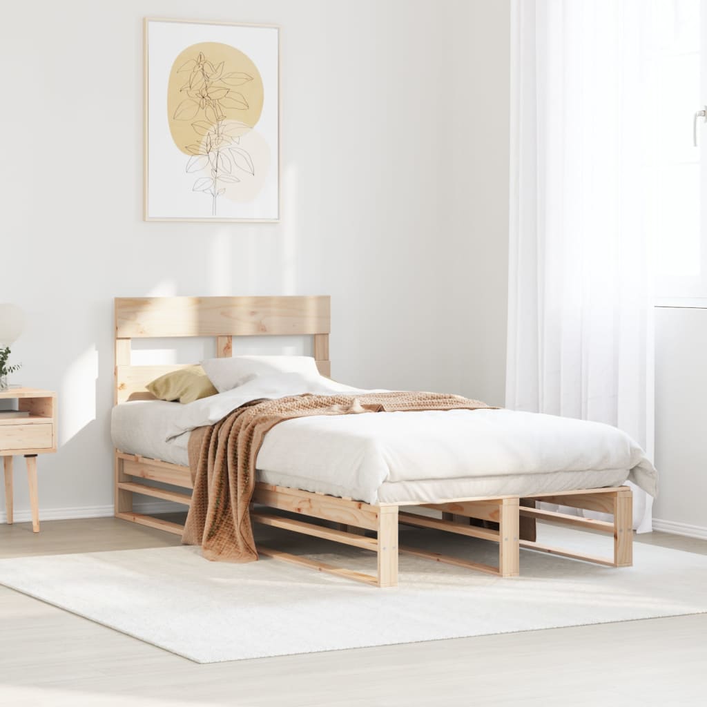 Sängynrunko ilman patjaa 75x190 cm täysi mänty