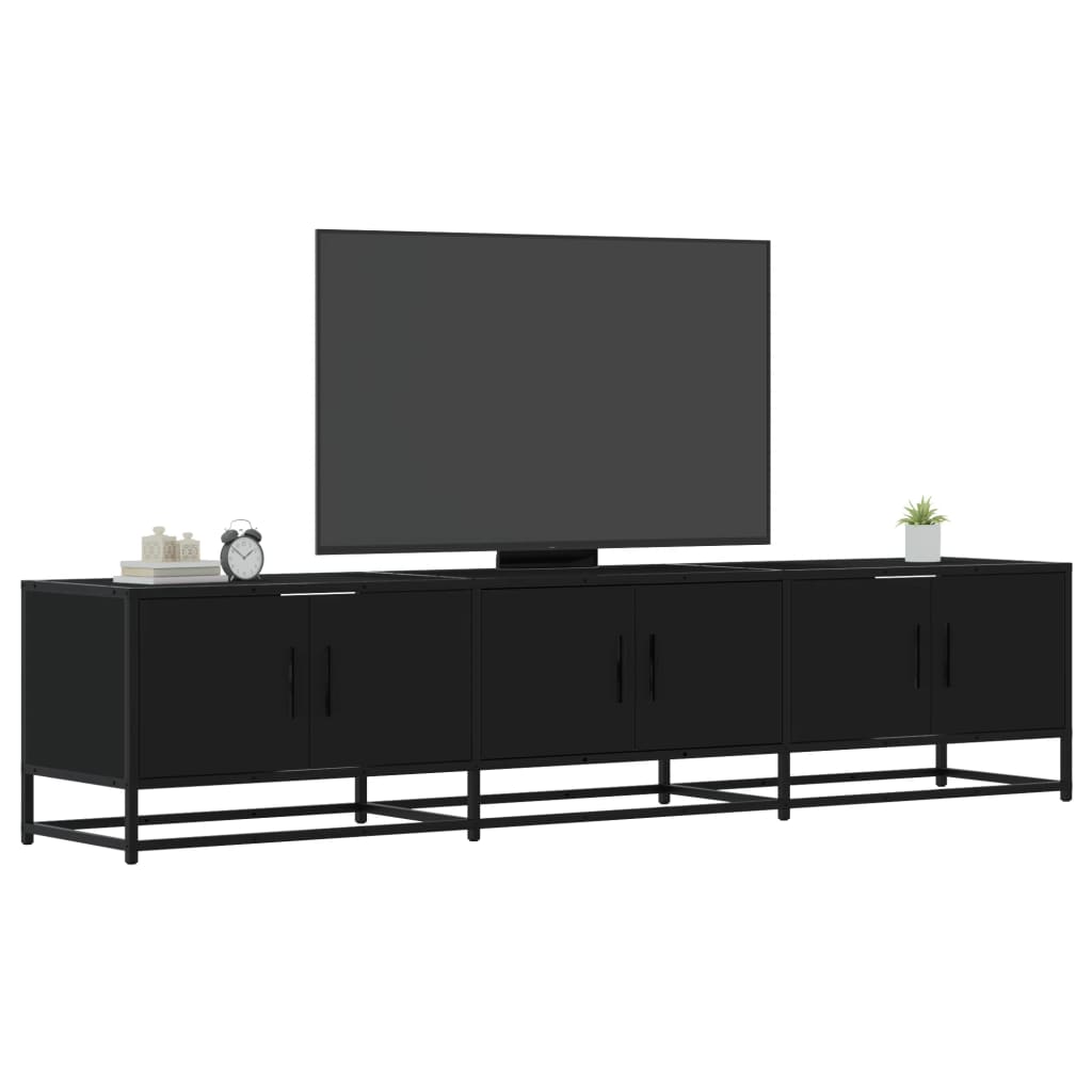 TV-taso musta 180x35x41 cm tekninen puu