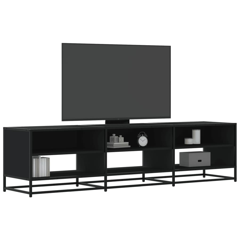TV-taso musta 180x40x46 cm tekninen puu