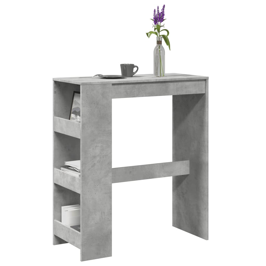 Baaripöytä/telineet betoninharmaa 90x40x103,5 cm tekninen puu