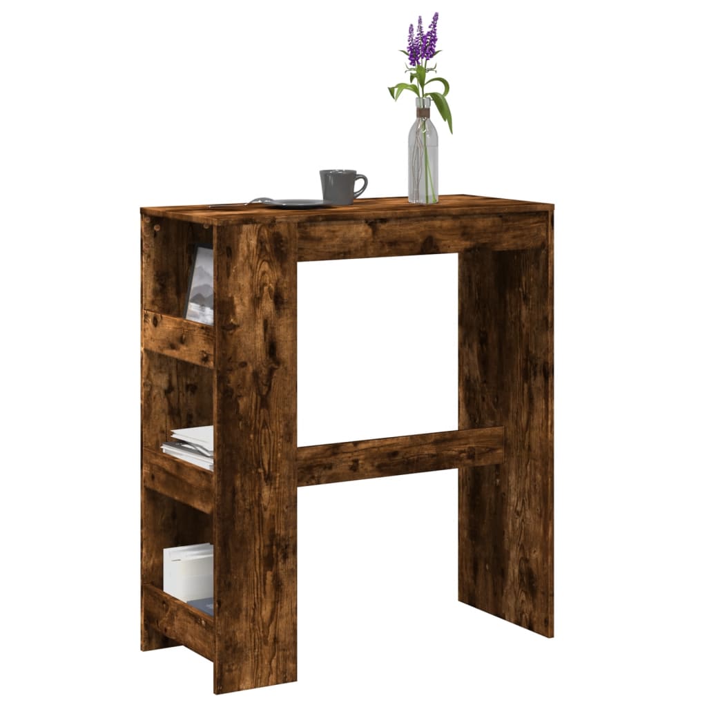 Baaripöytä telineellä savutammi 90x40x103,5 tekninen puu