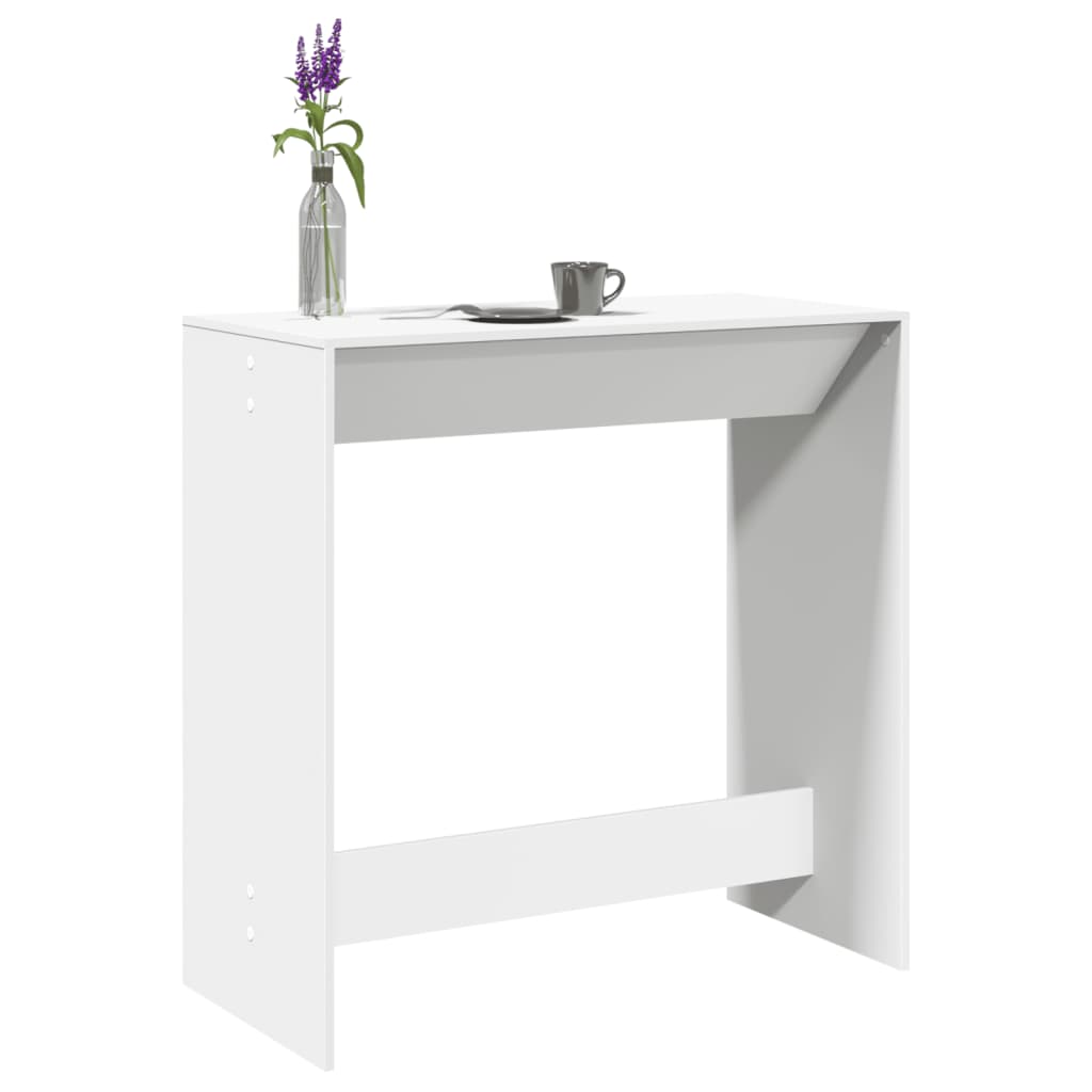 Baaripöytä valkoinen 102x50x103,5 cm tekninen puu