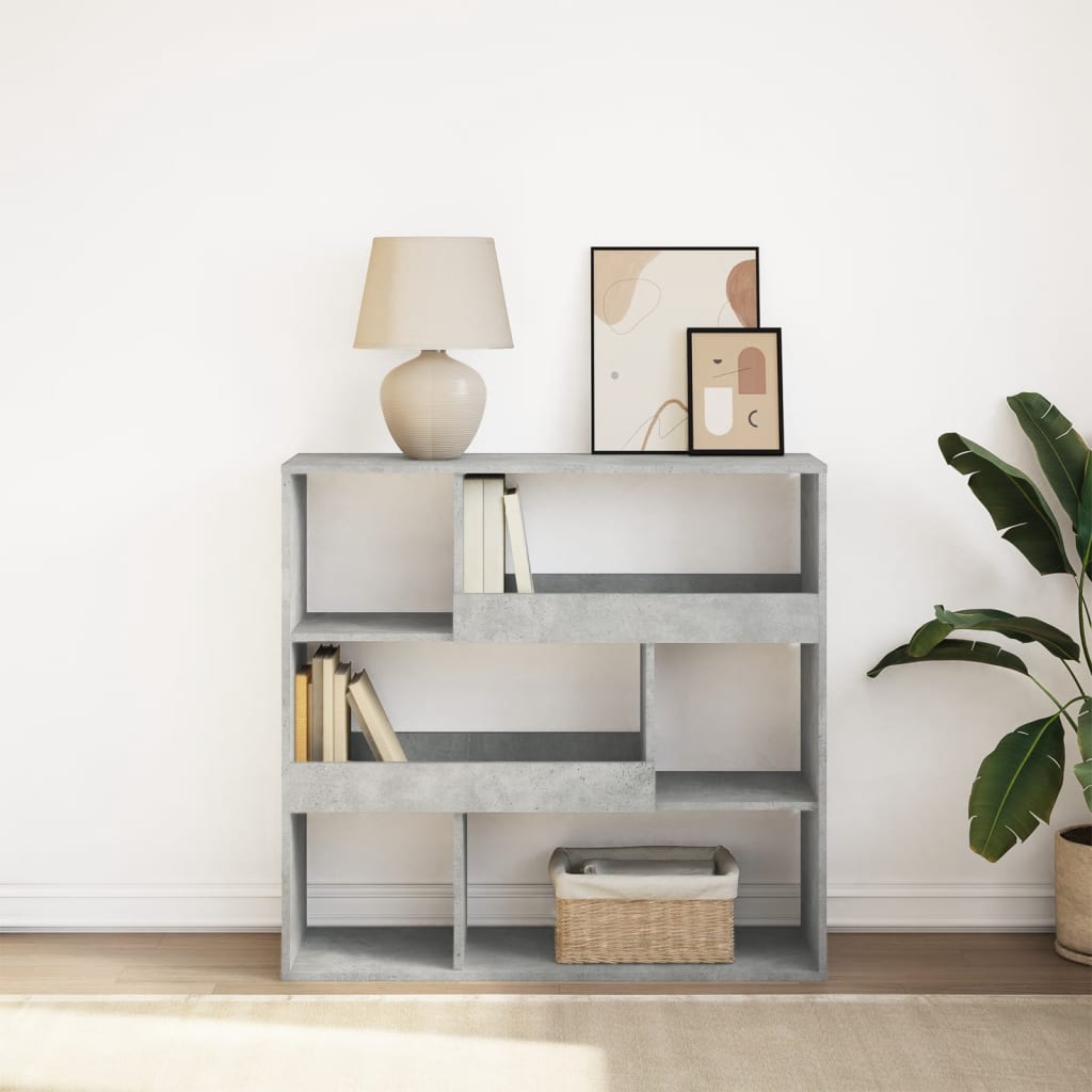Kirjahylly/tilanjakaja betoninharmaa 100x33x94,5 cm