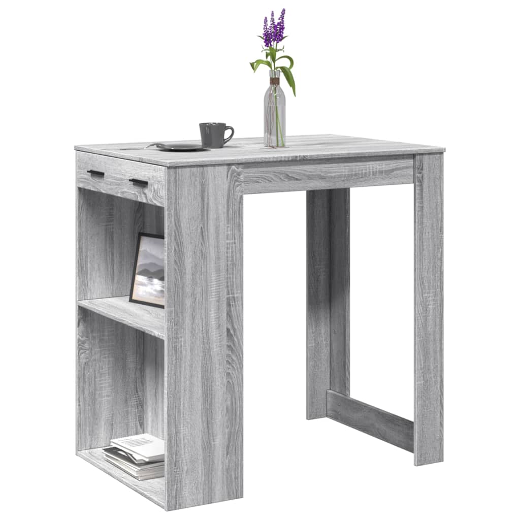 Baaripöytä harmaa Sonoma 102x70x103,5 cm tekninen puu