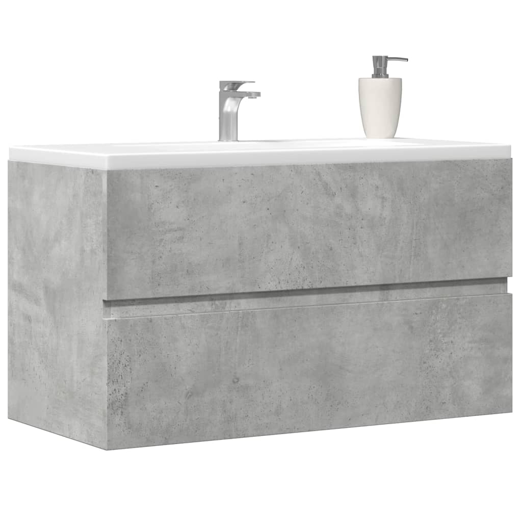 Allaskaappi betoninharmaa 90x38,5x45 cm lastulevy